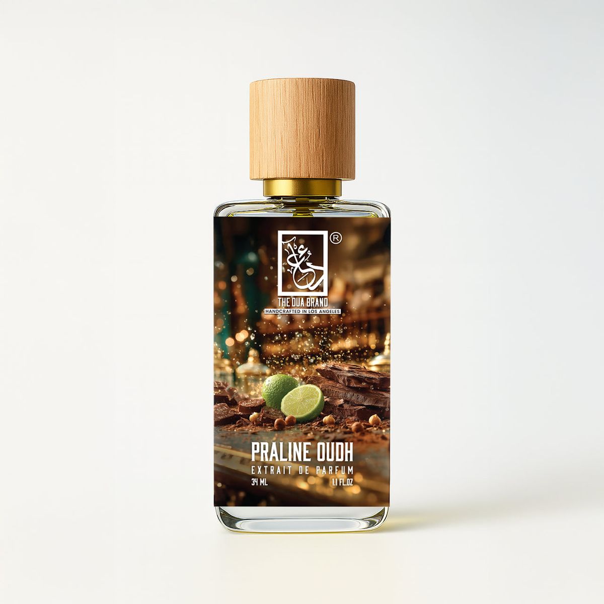 The Dua Brand Praline Oudh 2026 fragrance bottle