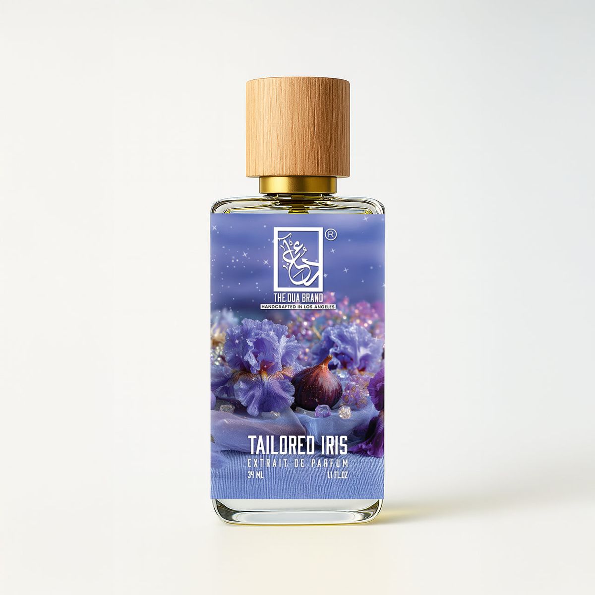 The Dua Brand Tailored Iris 2026 fragrance bottle