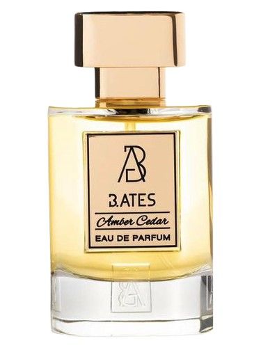 B.ATES Amber Cedar fragrance bottle