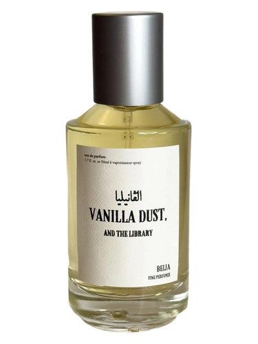 Beija Fine Perfumes Vanilla Dust, and The Library fragrance bottle