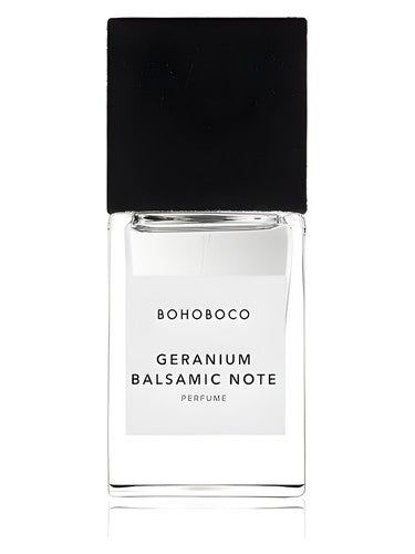 Bohoboco Geranium Balsamic Note fragrance bottle