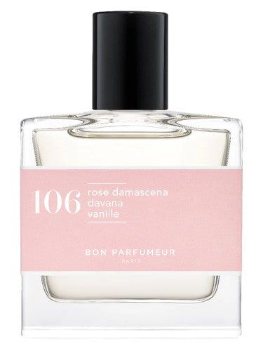 Bon Parfumeur 106 damascena rose, davana, vanilla fragrance bottle