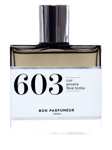 Bon Parfumeur 603 cuir, encens, fève tonka fragrance bottle