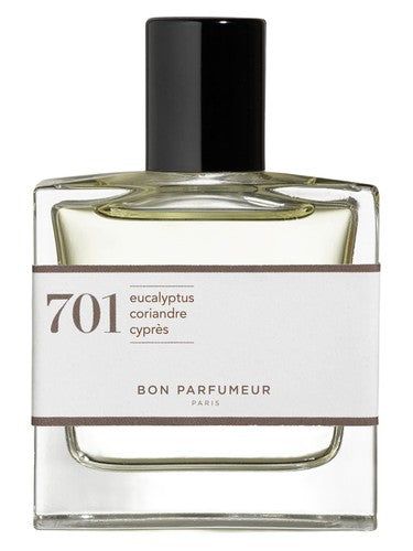 Bon Parfumeur 701 eucalyptus, amber, white wood fragrance bottle