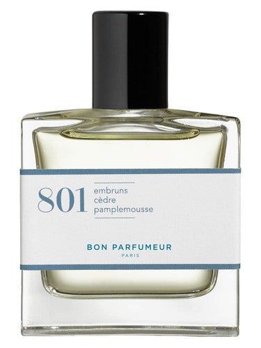 Bon Parfumeur 801 sea spray, cedar, grapefruit fragrance bottle