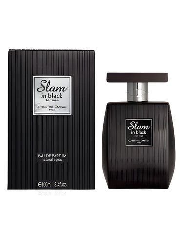 Christine Darvin Slam in Black for men fragrance bottle