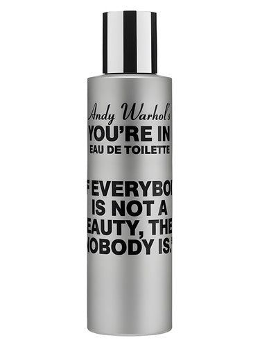 Comme des Garcons Andy Warhol's You're In fragrance bottle