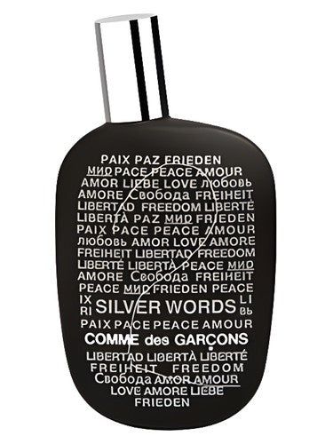 Comme des Garcons Comme des Garcons 2 Silver Words fragrance bottle