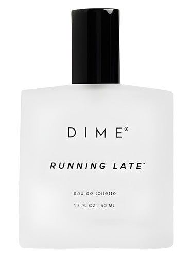 DIME Beauty Running Late fragrance bottle