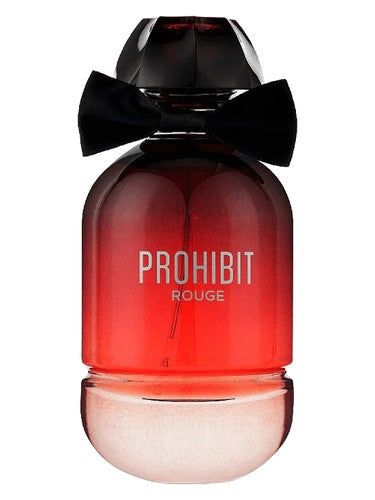 Fragrance World Prohibit Rouge fragrance bottle