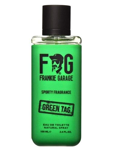 Frankie Garage Sporty Fragrance Green Tag fragrance bottle