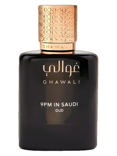Ghawali 9PM in Saudi Oud fragrance bottle