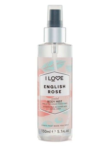 I LOVE English Rose fragrance bottle