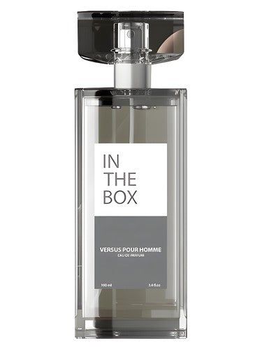 In The Box Versus Pour Homme fragrance bottle