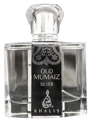 Khalis Oud Mumaiz Silver fragrance bottle