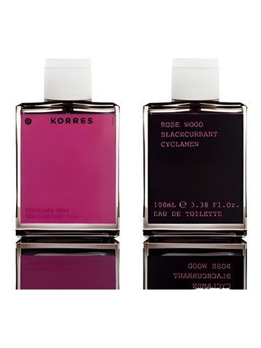 Korres Rose Wood Blackcurrant Cyclamen fragrance bottle