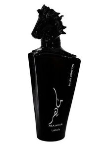 Lattafa Perfumes Maahir Black Edition fragrance bottle