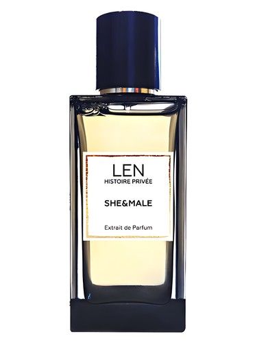 LEN Fragrances She & Male fragrance bottle