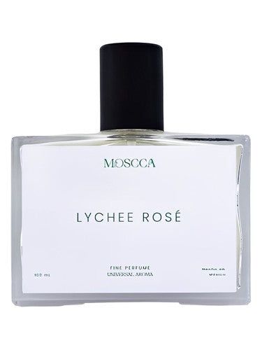 Moscca Lychee Rosé fragrance bottle