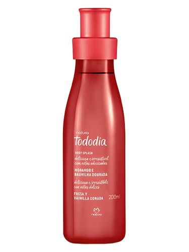 Natura Morango e Baunilha Dourada fragrance bottle