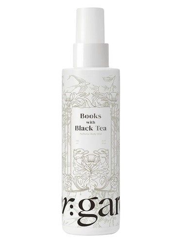 near:garden Books with Black Tea fragrance bottle