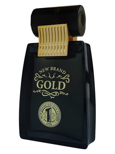New Brand Parfums Gold fragrance bottle