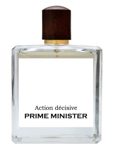 Prime Minister Action décisive fragrance bottle