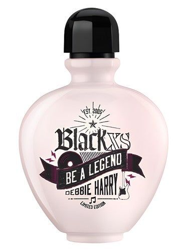 Rabanne Black XS Be a Legend Debbie Harry fragrance bottle