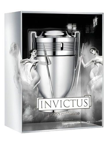 Rabanne Invictus Silver Cup Collector's Edition fragrance bottle