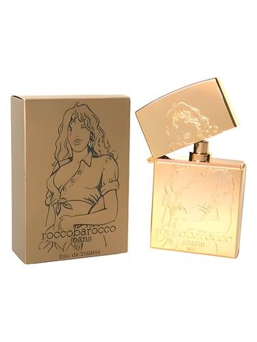 Roccobarocco Gold Jeans fragrance bottle