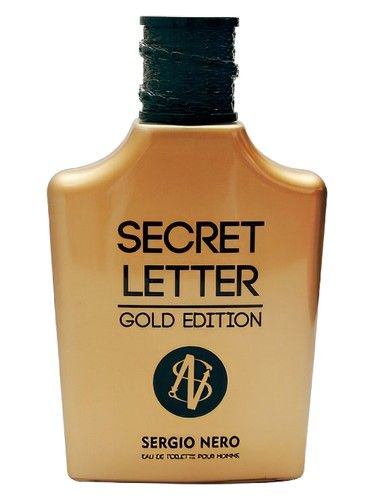 Sergio Nero Secret Letter Gold Edition fragrance bottle