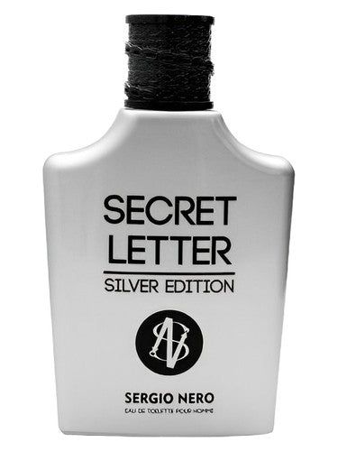 Sergio Nero Secret Letter Silver Edition fragrance bottle