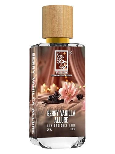 The Dua Brand Berry Vanilla Allure fragrance bottle