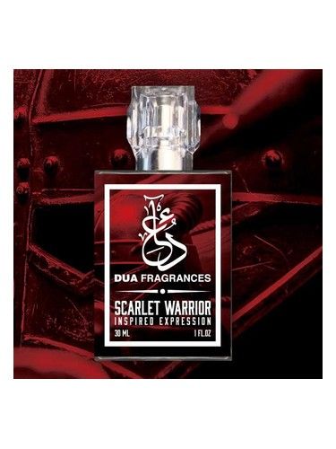 The Dua Brand Scarlet Warrior fragrance bottle