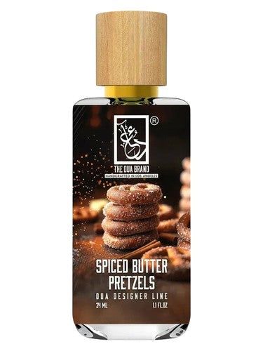 The Dua Brand Spiced Butter Pretzels fragrance bottle
