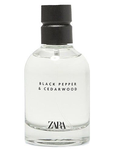 Zara Black Pepper & Cedarwood fragrance bottle